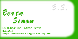 berta simon business card